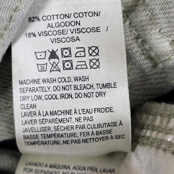 Lucky Brand Pants Womens Sz 00/24 Mid Rise Utility Straight Green Cropped Length - Picture 13 of 13